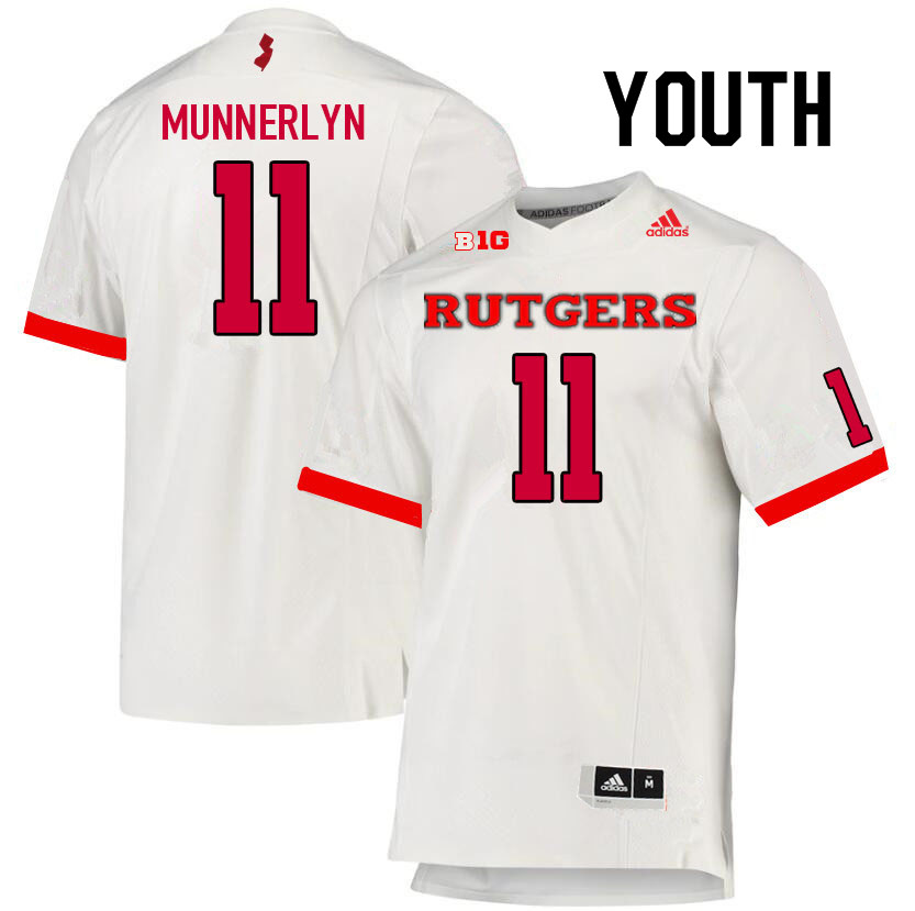 Youth #11 Don Munnerlyn Rutgers Scarlet Knights College Football Jerseys Sale-White